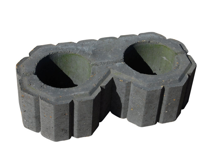 Plantesten Super 8 koks 50 x 25 x 15 cm